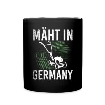 Mäht In Germany Garten Gartenarbeit Rasenmäher - Tasse einfarbig - Schwarz - Vorne
