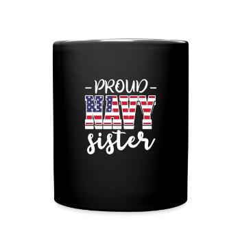 Schwester - Tasse einfarbig - Schwarz - Vorne