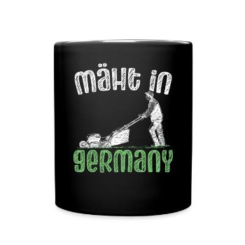 Mäht In Germany Garten Gartenarbeit Rasenmäher - Tasse einfarbig - Schwarz - Vorne