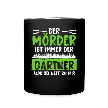 Gärtner Beet Pflanzen Und Blumen Garten Arbeit - Tasse einfarbig - Schwarz - Vorne