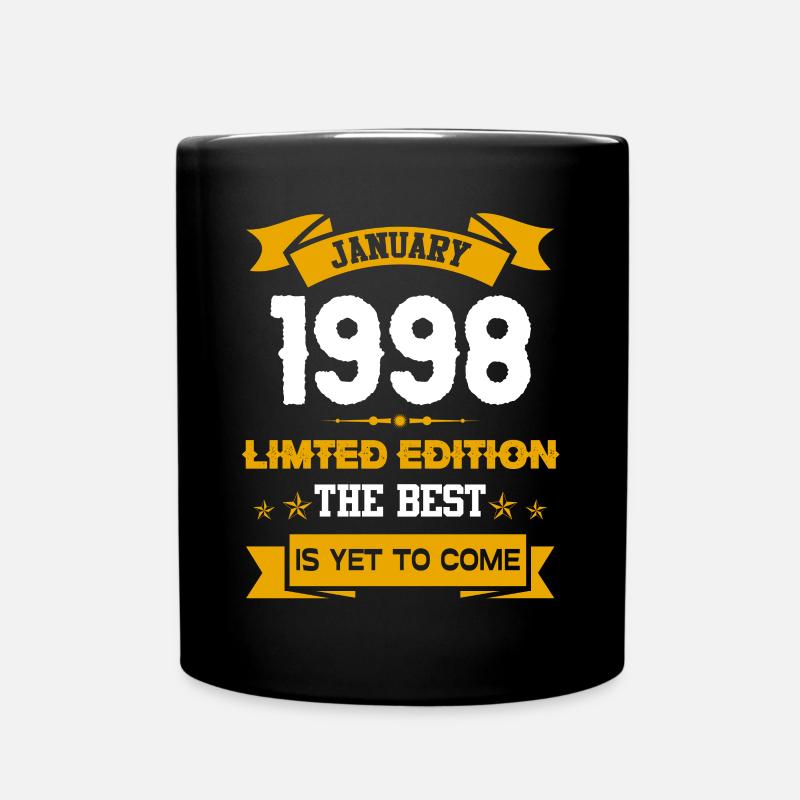 January 1998 Birthday present - Full Colour Mug - black