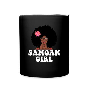samoan girl, samoa - Tasse einfarbig - Schwarz - Vorne