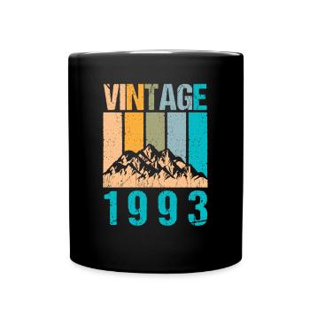 Vintage Berge Mountain 1993 30th birthday - Full Colour Mug - black - Front