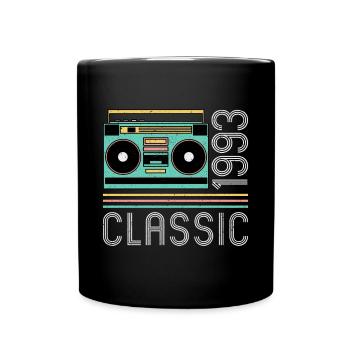 Vintage Radio 1993 30. Geburtstag - Tasse einfarbig - Schwarz - Vorne
