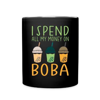 Bubble Tea Lover Gift - Full Colour Mug - black - Front