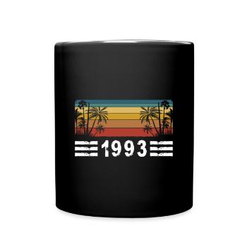 Vacances Vintage Retro Palm Beach 1993 - Mug uni - noir - Devant