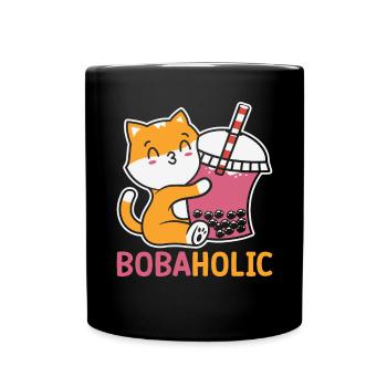 Bubble Tea Lover Gift - Full Colour Mug - black - Front