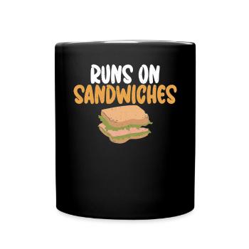 Sandwich Lover Gift - Full Colour Mug - black - Front