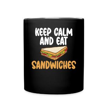 Sandwich Lover Gift - Full Colour Mug - black - Front