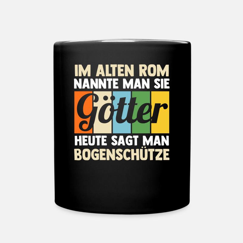 Bogen Bogenschütze Bogensport Bogenschießen - Tasse einfarbig - Schwarz