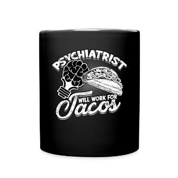 psychiater geschenk therapie geschenkidee psycholo - Tasse einfarbig - Schwarz - Vorne
