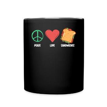 Sandwich Lover Gift - Full Colour Mug - black - Front