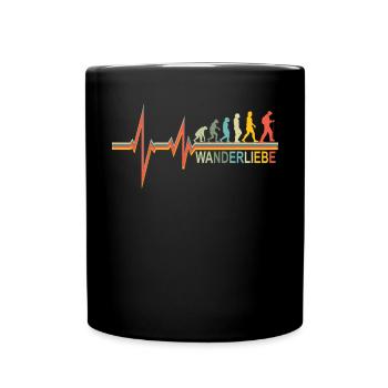 Hiking accessories hiker motif - Full Colour Mug - black - Front