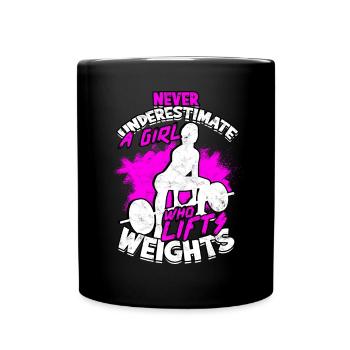 Deadlift Fitlochness Deadlift Gym - Mug uni - noir - Devant