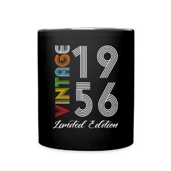 Vintage 1956 Vintage Birthday Retro Vintage - Full Colour Mug - black - Front
