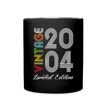 Millésime 2004 Vintage Anniversaire Rétro Vintage - Mug uni - noir - Devant