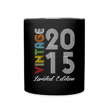 Vintage 2015 Vintage Birthday Retro Vintage - Full Colour Mug - black - Front