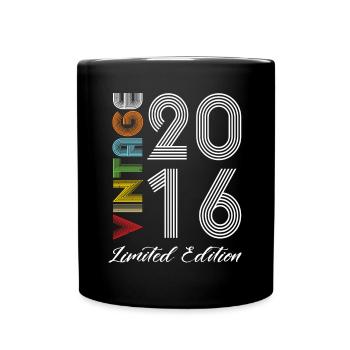Vintage 2016 Vintage Birthday Retro Vintage - Full Colour Mug - black - Front