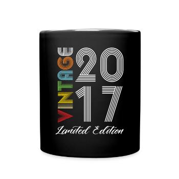 Vintage 2017 Vintage Birthday Retro Vintage - Full Colour Mug - black - Front