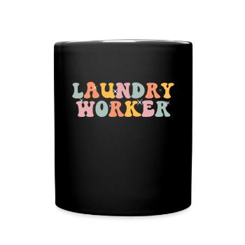 Travailleurs de lavage - Mug uni - noir - Devant