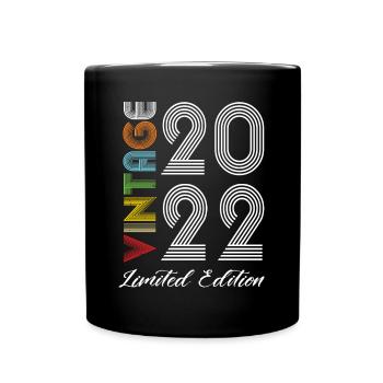 Vintage 2022 Vintage Geburtstag Retro Vintage - Tasse einfarbig - Schwarz - Vorne
