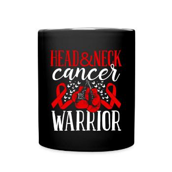 Head&Neck Cancer Awareness Ribbon Gloves Warrior - Tasse einfarbig - Schwarz - Vorne