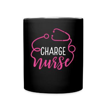 Charge Nurse Appreciation Heart Stethoscope - Tasse einfarbig - Schwarz - Vorne