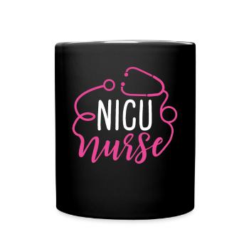 Nicu Nurse Appreciation Heart Stethoscope - Tasse einfarbig - Schwarz - Vorne