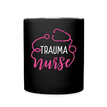 Trauma Nurse Appreciation Heart Stethoscope - Tasse einfarbig - Schwarz - Vorne