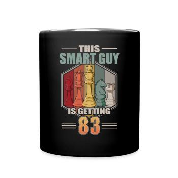 Smart Guy Is Getting 83 Retro Chess 83 Birthday - Full Colour Mug - black - Front