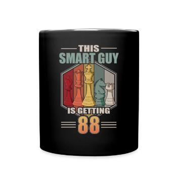 Smart Guy Is Getting 88 Retro Schach 88 Geburtstag - Tasse einfarbig - Schwarz - Vorne