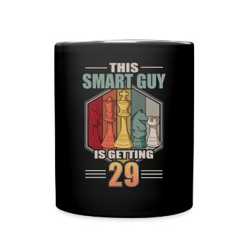 Smart Guy Is Getting 29 Retro Schach 29 Geburtstag - Tasse einfarbig - Schwarz - Vorne