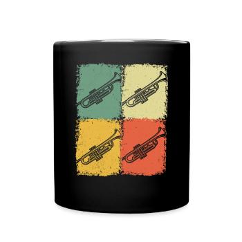 Trumpet Trumpet Player Trumpeter - Full Colour Mug - black - Front