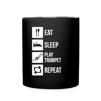 Trumpet Trumpet Player Trumpeter - Full Colour Mug - black - Front