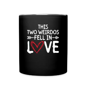 Braut Bräutigam Partneroutfit Hochzeit - Tasse einfarbig - Schwarz - Vorne