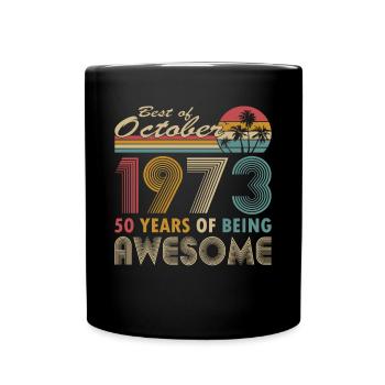 50e anniversaire né en 1973 Best of 1973 - Mug uni - noir - Devant