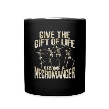 Undead Necromancer Skeleton Satanist Goth - Full Colour Mug - black - Front