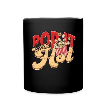 popcorn kino geschenk geschenkidee film mais filma - Tasse einfarbig - Schwarz - Vorne