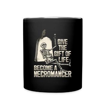 Undead Romance Necromancer Skeleton Gothic Satanist - Full Colour Mug - black - Front
