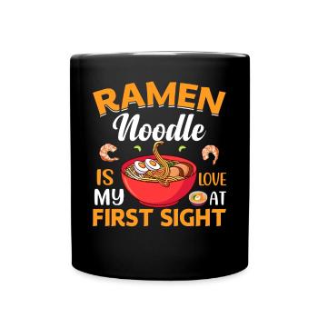 Ramen-Nudel ist meine Liebe auf den ersten Blick - Tasse einfarbig - Schwarz - Vorne