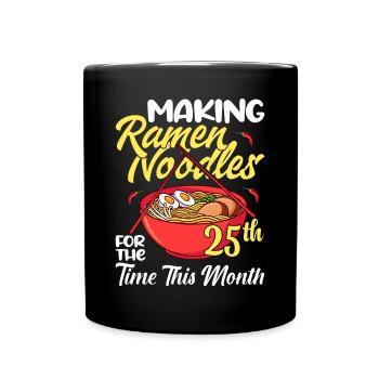 Making Ramen Noodles for the 25th Time - Ramen Noodles - Full Colour Mug - black - Front