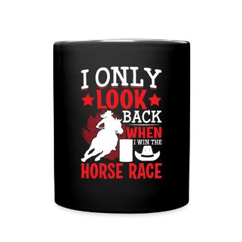 I only look back when - Barrel Equestrians - Full Colour Mug - black - Front