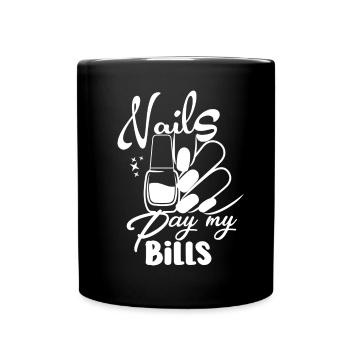 Nails Pay My Bills Manucure - Mug uni - noir - Devant