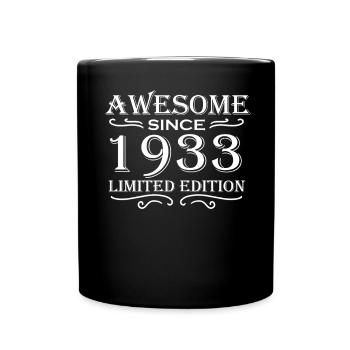 1933 - Jahrgang 1933 - Fantastisch seit 1933 - Tasse einfarbig - Schwarz - Vorne