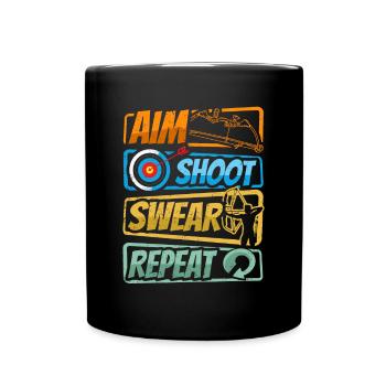 Target shooting and archery - Full Colour Mug - black - Front