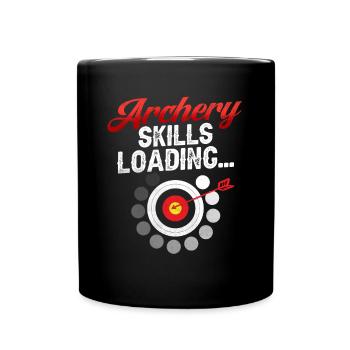 Archery skills are loaded - Full Colour Mug - black - Front