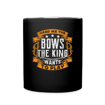 Le roi veut jouer - Mug uni - noir - Devant