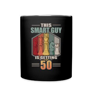 Smart Guy Is Getting 50 Retro Schach 50 Geburtstag - Tasse einfarbig - Schwarz - Vorne