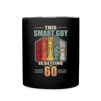 Smart Guy Is Getting 60 Retro Chess 60 Birthday - Full Colour Mug - black - Front