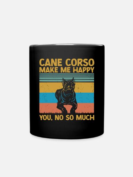 Cane Corso - Tasse einfarbig - Schwarz